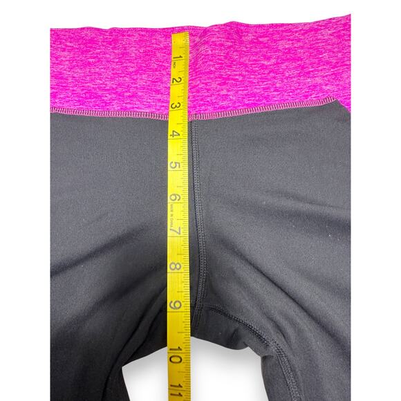 Victoria Secret Pink with Neon Pink Foldover Yoga Leggings Small - Picture 5 of 11